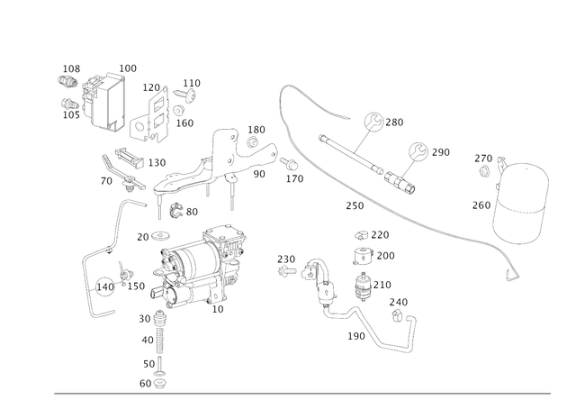 2213201704 - Springs, Suspension and Hydraulics: Compressor Unit for Mercedes-Benz: 250, 300S, CL550, CL600, CL63 AMG, CL65 AMG, S350, S400, S500, S550, S600, S63 AMG Image image