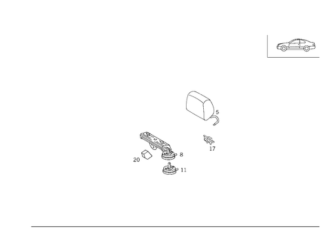 Head Restraint for 1999 Mercedes-Benz CLK430 #0