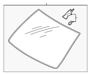 LJ7Z7803100J - : Windshield for Lincoln: Corsair Image