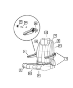 ZQ071S3AA - Interior Trim: Rear Quad Seat Complete, Left for Mopar Image