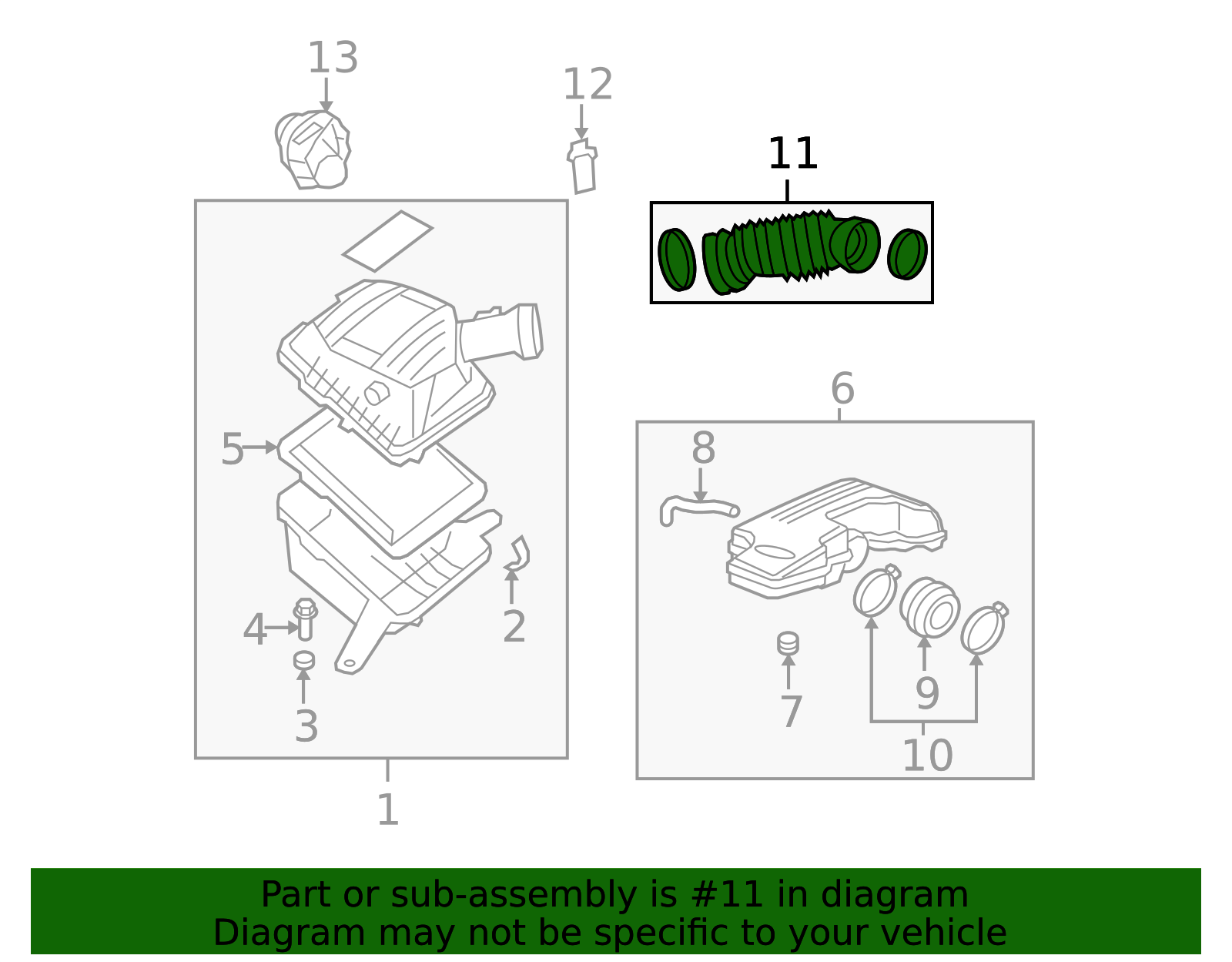 15088285 - Air Cleaner Outlet Duct 2004-2012 GM | GM Parts Warehouse
