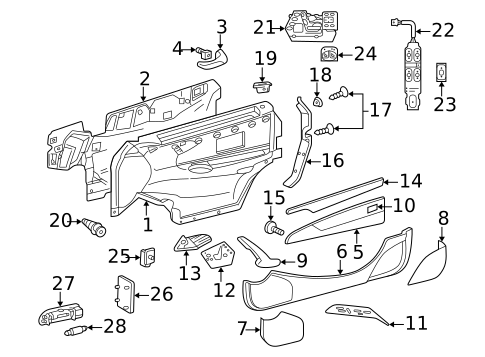 Interior Trim - Door for 2001 Mercedes-Benz CL 500 #0