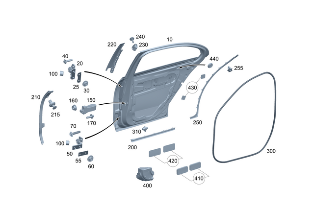 2147305300 - : Rear Door for Mercedes-Benz Image