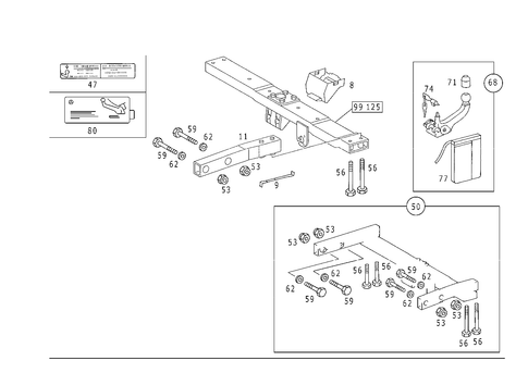 Trailer Coupling for 1989 Mercedes-Benz 300TE #0