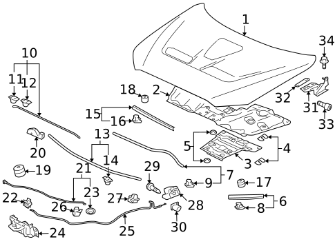 Hood & Components for 2015 Mitsubishi Lancer #0