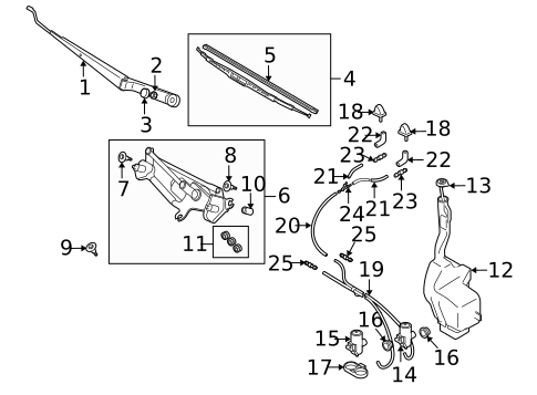 Wiper & Washer Components for 2011 Suzuki SX4 #0