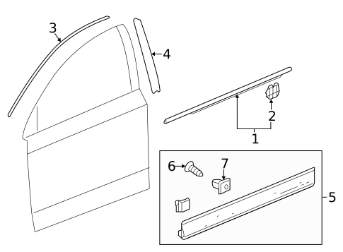 Exterior Trim - Front Door for 2015 Honda CR-V #0