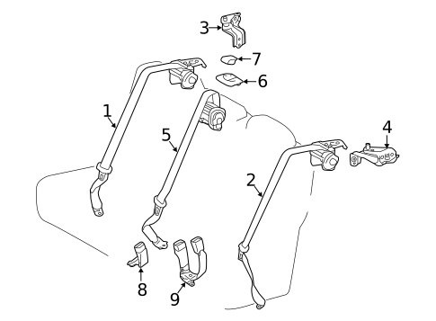 Rear Seat Belts for 2016 Scion iM #0