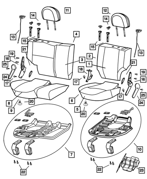 Rear Seats and Attaching Parts for 2003 Jeep Grand Cherokee #3