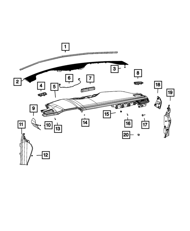 68569449AA - Interior Trim: Instrument Panel Seal for Mopar Image
