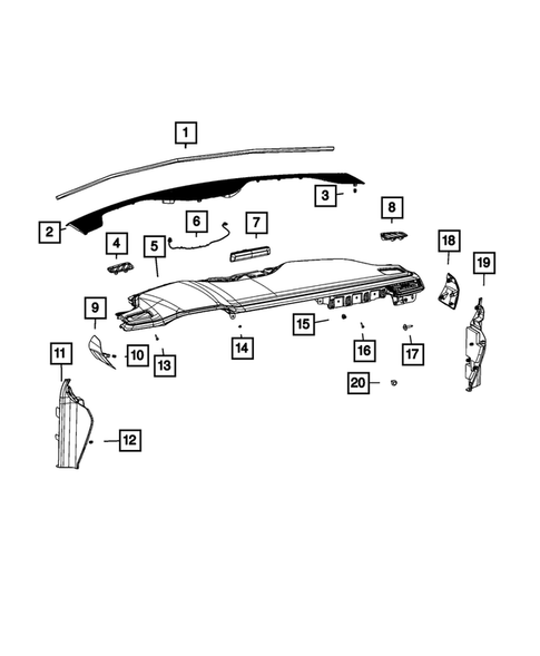 Instrument Panel for 2022 Jeep Grand Cherokee L #1