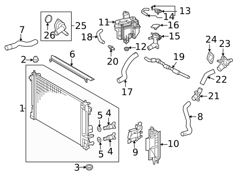 Radiator & Components for 2021 Toyota Prius Prime #0