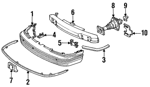 Bumper & Components - Front for 1992 Oldsmobile Custom Cruiser #0
