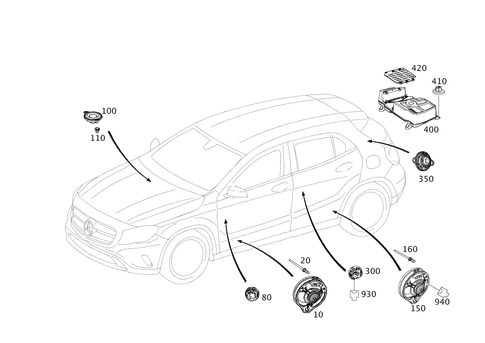 Loudspeaker for 2020 Mercedes-Benz GLA250 #0