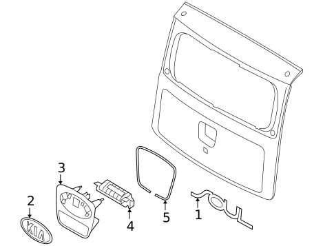 Exterior Trim - Lift Gate for 2013 Kia Soul #0