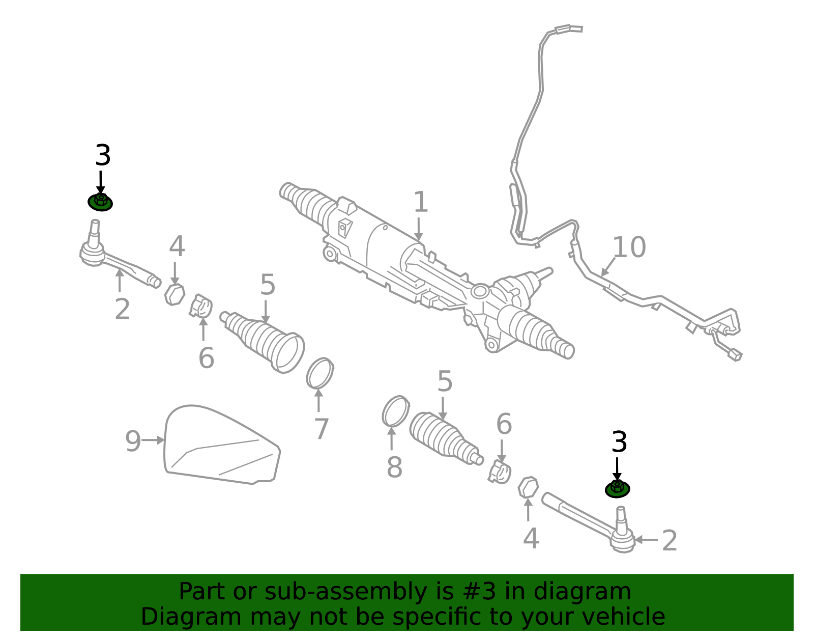 2019-2025 Porsche Outer Tie Rod Lock Nut WHT-006-151 | OEM Parts Online