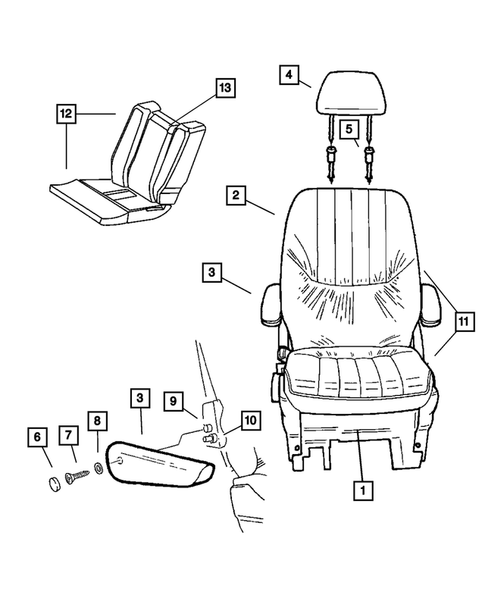 Rear Seats-Folding and Quads for 2007 Dodge Grand Caravan #6