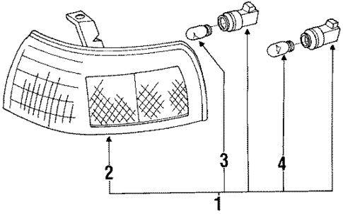Park & Side Marker Lamps for 1991 Honda Accord #0