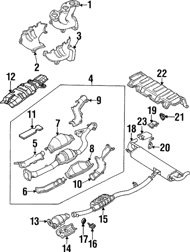 44207PA050 - : Catalytic Converter for Subaru Image