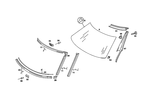 1076701216 - : Trim Frame for Mercedes-Benz: 350SL, 380SL, 450SL, 560SL Image