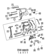 68477021AC - Body Sheet Metal Except Doors: Body Side Aperture Outer Panel, Left for Mopar Image image