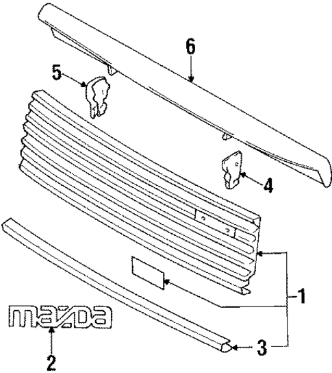 Grille & Components for 1985 Mazda GLC #0