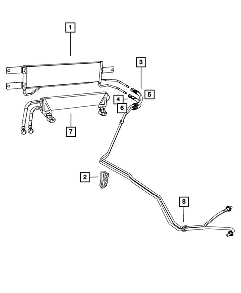 Transmission Oil Cooler, and Lines for 2008 Dodge Ram 1500 #0