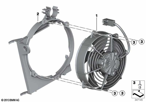 Electric Fan, Suction for 2015 BMW-Motorrad G 650 GS #0