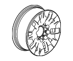87839694 - : Wheel, Alloy for Chevrolet: Silverado 2500 HD, Silverado 3500 HD Image