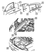 68040034AE - Exterior Ornamentation: Front Door Belt Weatherstrip, Right Inner for Dodge: Charger Image