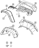 68033045AA - Exterior Ornamentation: Applique Clip for Mopar Image