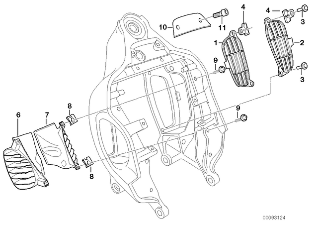 46512331760 - : Inlet Grid, Right for BMW-Motorrad Image