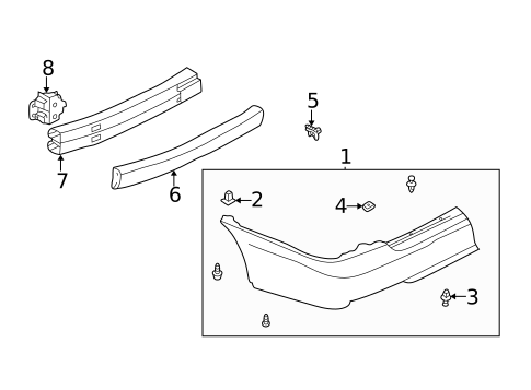Bumper & Components - Rear for 2002 Nissan Sentra #0
