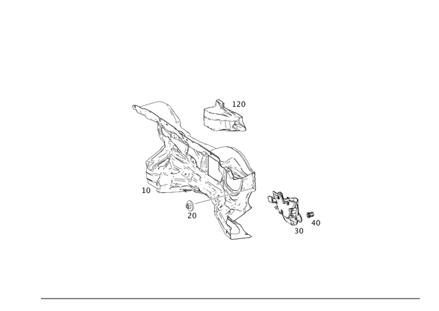 2466820628 - Panelling: Dampening, Firewall for Mercedes-Benz Image image