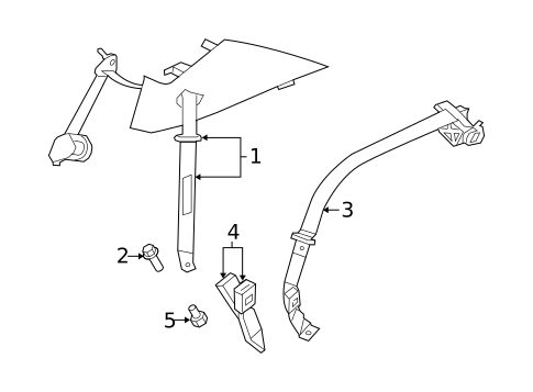 Rear Seat Belts for 2010 Dodge Avenger #0