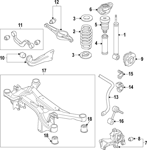 Rear Suspension for 2012 Volkswagen CC #2