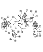 4683790AE - Service Brakes: Brake Hose, Right for Mopar Image