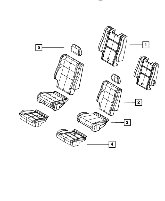 1YQ89DX9AA - : Rear Seat Cushion Cover, Left for Mopar Image