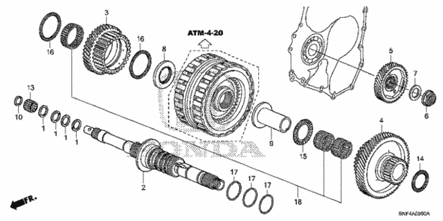 Mainshaft for 2007 Honda Civic #0