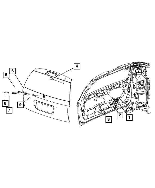 55077823AA - Wiper/Lock Cylinder and Keys: Rear Window Wiper Motor for Mopar Image image