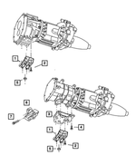 52019998 - Engine Mounting: Transmission Support Bracket And Insulator for Mopar Image