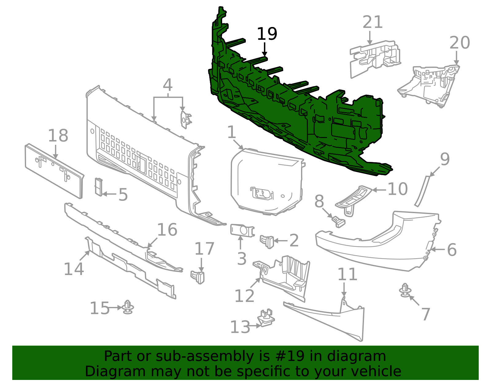 2024-2025 Toyota Land Cruiser Bumper Cover Reinforcement 52119