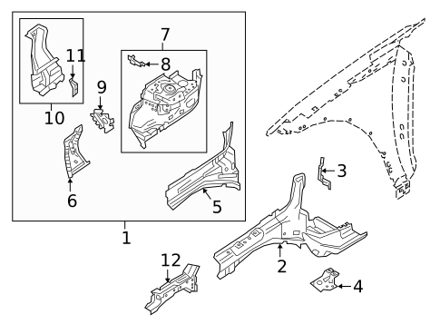 Structural Components & Rails for 2020 Jaguar E-Pace #0