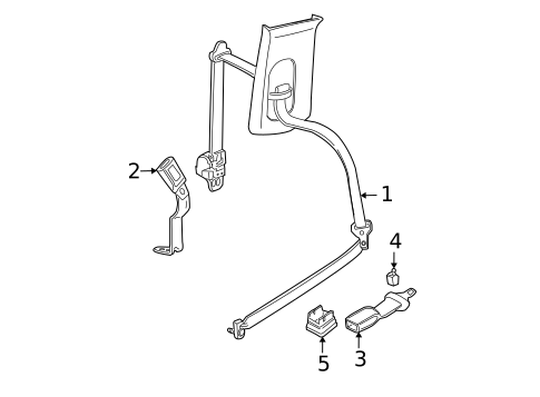 Seat Belt for 2005 Ford Explorer #1