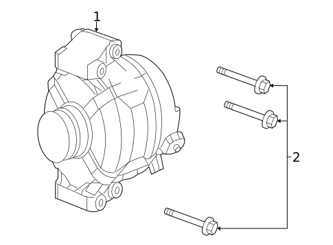 Alternator for 2009 Pontiac Solstice #1