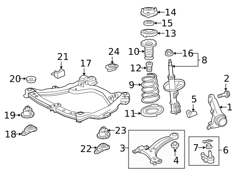 Suspension Components for 2016 Toyota Camry #1