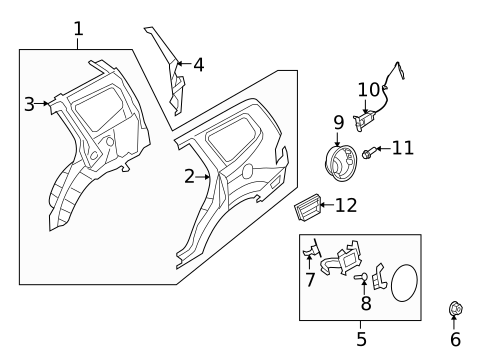 Fuel Door for 2009 Kia Borrego #1