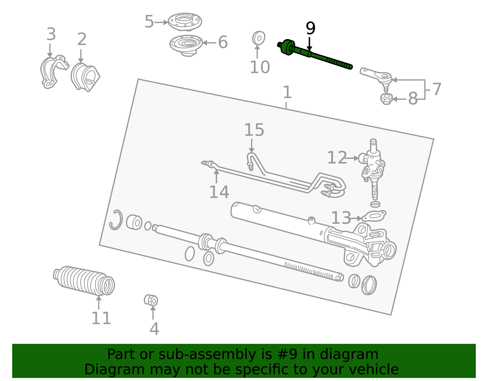 2002-2004 Honda Odyssey Inner Tie Rod 53010-S0X-A02 | Honda Factory Parts