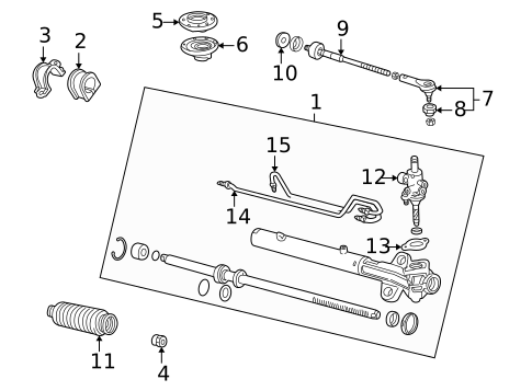 Steering Gear & Linkage for 1999 Honda Odyssey #0