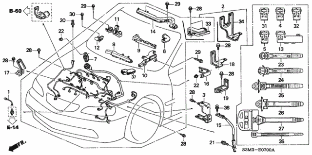 Engine Wire Harness for 2001 Acura CL #0